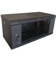Hypernet WMNC-350-4U-FLAT-BLACK Шафа коммутаційна настінна розбірна чорна