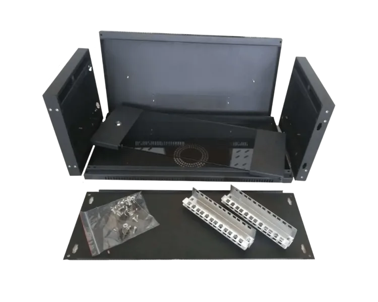 Hypernet WMNC-350-4U-FLAT-BLACK Шафа коммутаційна настінна розбірна чорна