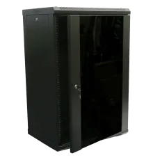 Hypernet WMNC-18U-FLAT- BLACK Шафа коммутаційна настінна 18U 600x450 розбірна