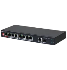 Dahua DH-PFS3110-8ET1GT1GF-96 PoE Комутатор 8 портів некерований