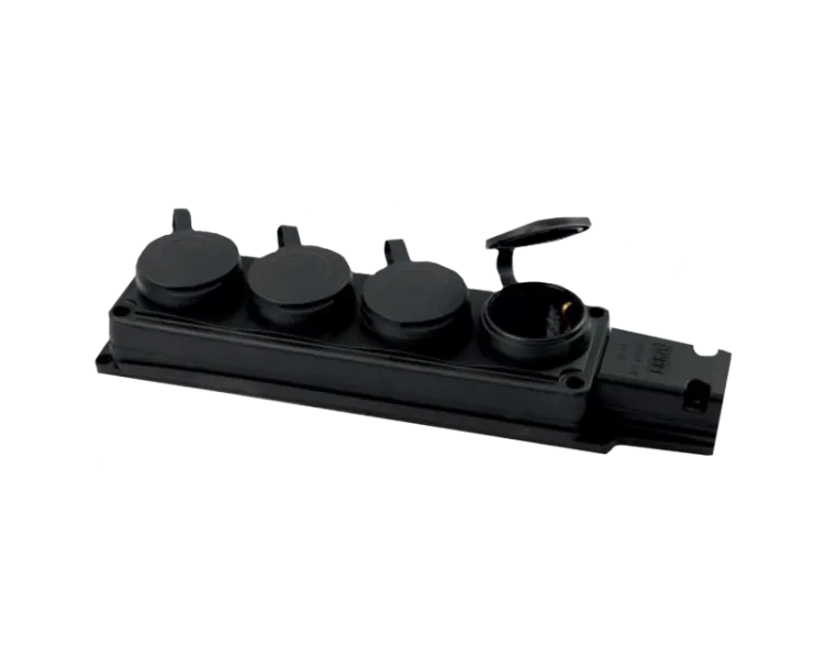 ERKA 6004 Колодка четверна з/к і заглушками 4x16 (каучук)