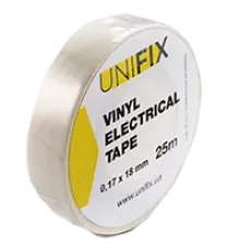 UNIFIX ETU-25W Iзоляцiйна стрiчка бiла 0.17х18 мм 25 м