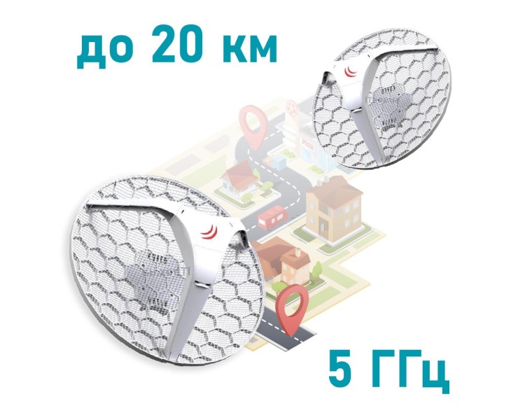MikroTik LHG HP5 (RBLHG-5HPnD) Зовнішній бездротовий міст 5 ГГц