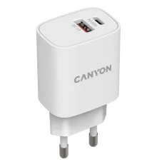 Canyon H-08 white (QC18W/PD 20W) Мережевий зарядний пристрiй