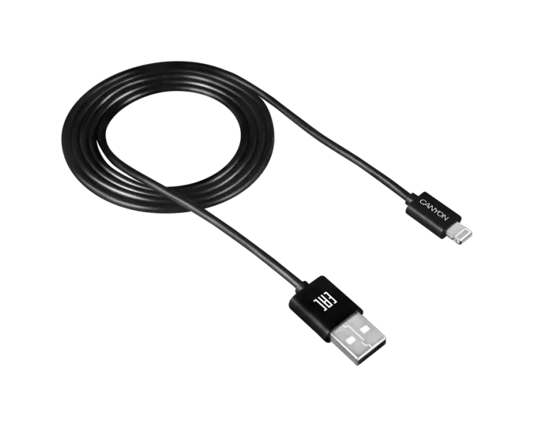 Canyon CFI1B black (Lightning - USB-A) 1м Кабель