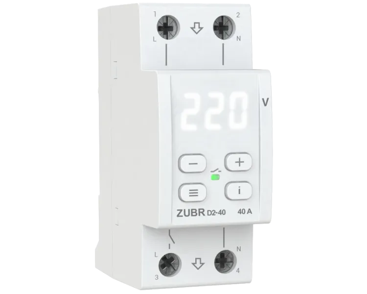 ZUBR D2-40 (max 40 А, 8 800 ВА) Реле напруги