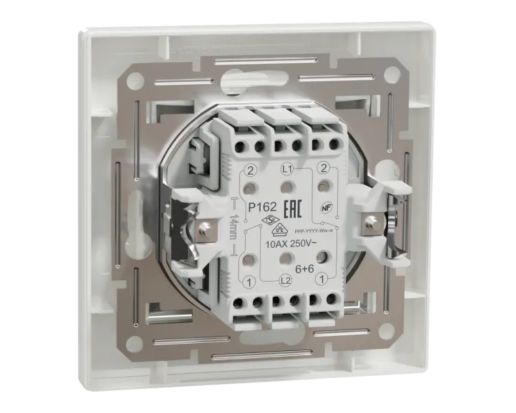 Schneider Electric ASFORA EPH0600121 Вимикач 2-кл. білий прохідний