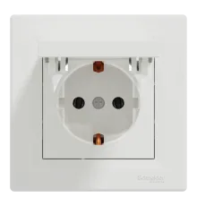 Schneider Electric ASFORA EPH3100121 Розетка одинарна із заземленням і кришкою