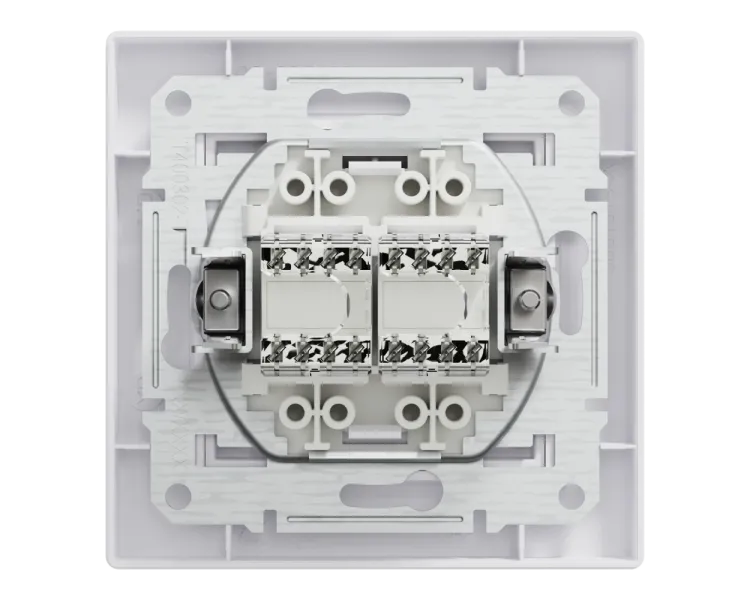 Schneider Electric Asfora EPH4400121 RJ45 5e Розетка комп'ютерна подвійна біла
