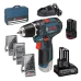 Bosch Professional GSR 12V-15 Акумуляторний дриль-шурупокрут + набір біт + свердла (39 шт.)