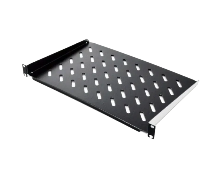 19" 1U 250мм Полиця консольна чорна