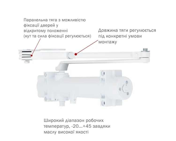 RYOBI 4550 DS-4550P WHITE BC/DA PRL_HO_ARM Дотягувач 120кг 1400мм