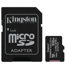 Kingston 512GB micSDXC Canvas Select Plus 100R A1 C10 Card + ADP Модуль флеш-пам'яті