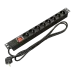 Kingda Блок 19" на 8 роз. нім. станд., 16А, 1U, з вимикачем, шнур 1.8м