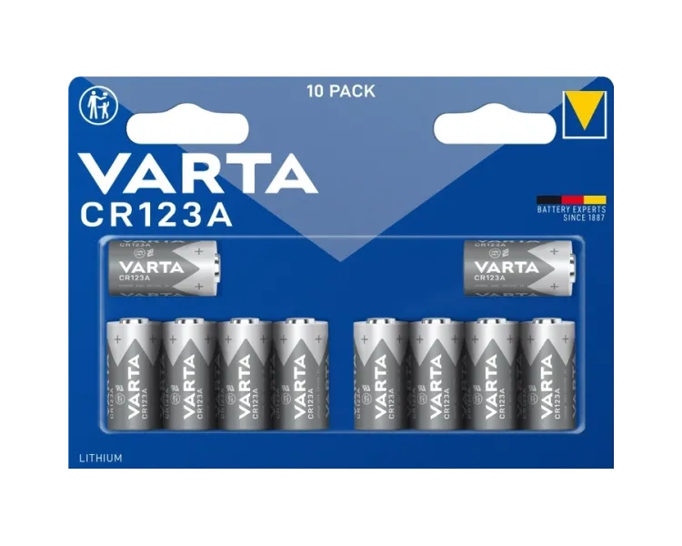 VARTA CR 123A BLI 10 LITHIUM Батарейка 10 шт