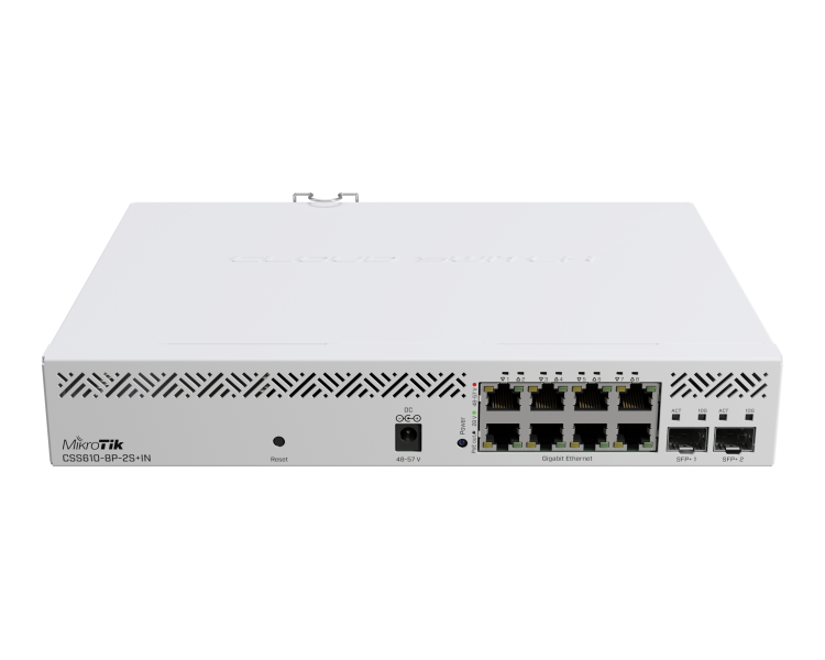 MikroTik CSS610-8P-2S+IN PoE Комутатор 8 портів керований
