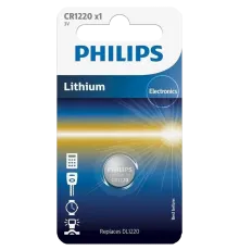 Philips CR1220 Батарейка літієва блістер, 1 шт