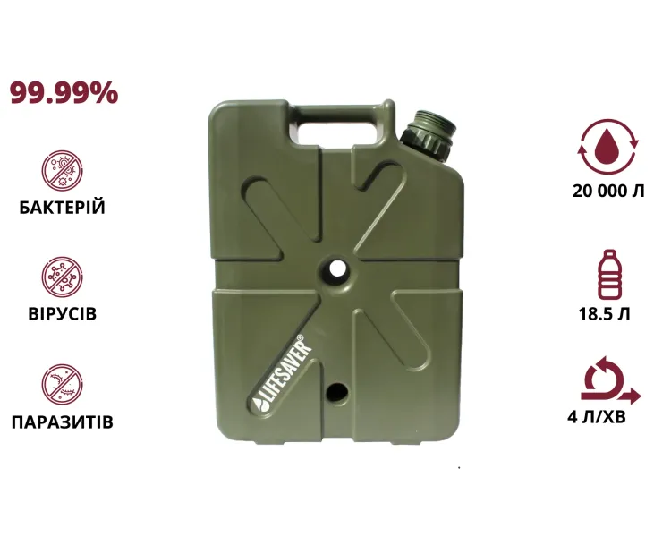 LifeSaver Jerrycan Army Green Каністра для очищення води