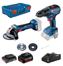 Bosch GSR 18В-50 + GWS 180-LI Шурупокрут-дриль + Шліфмашина кутова