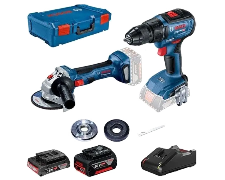 Bosch GSR 18В-50 + GWS 180-LI Шурупокрут-дриль + Шліфмашина кутова