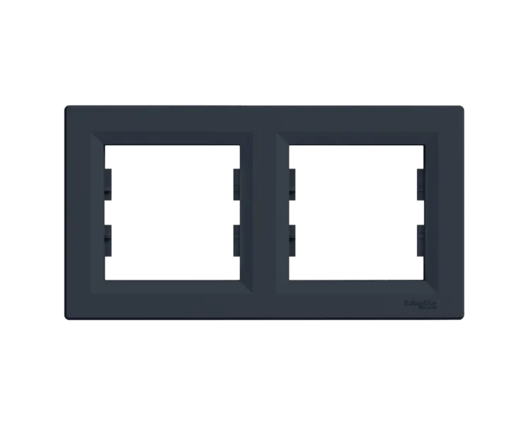 Schneider Electric EPH5800271 Asfora Рамка 2 поста антрацит горизонтальна