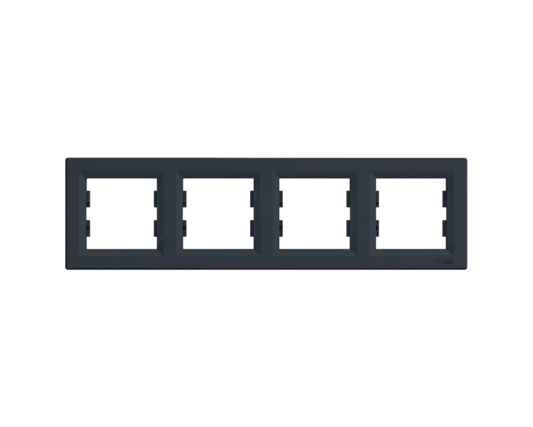 Schneider Electric EPH5800471 Asfora Рамка 4 поста антрацит горизонтальна