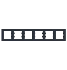 Schneider Electric EPH5800671 Asfora Рамка 6 постів антрацит горизонтальна