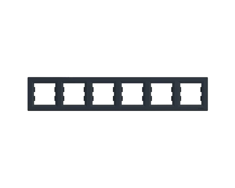 Schneider Electric EPH5800671 Asfora Рамка 6 постів антрацит горизонтальна