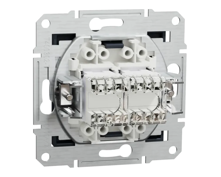 Schneider Electric EPH4400171 Asfora Розетка комп'ютерна антрацит, пластик, для врізного монтажу
