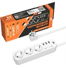 PREMIUM LP-X3-USB-4 Подовжувач мережевий (фільтр)