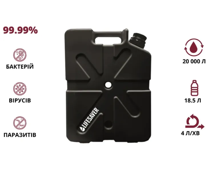 LifeSaver Jerrycan Black Каністра для очищення води