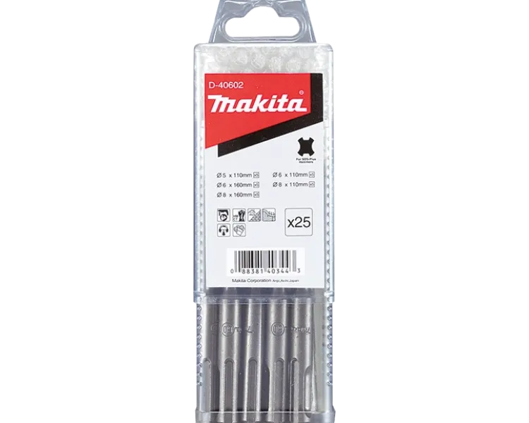 Makita (D-40602) Набір бурів SDS-Plus 25 шт