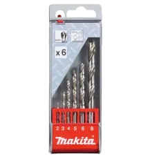 Makita (D-57196) Набір свердел по металу HSS-G 6 шт