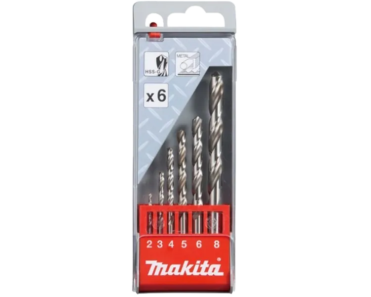 Makita (D-57196) Набір свердел по металу HSS-G 6 шт