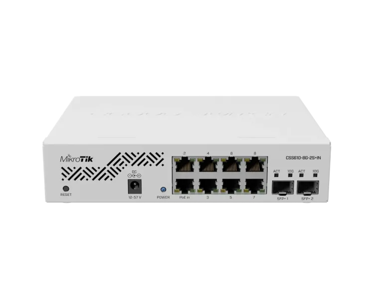 MikroTik CSS610-8G-2S+IN Комутатор 8 портів керований