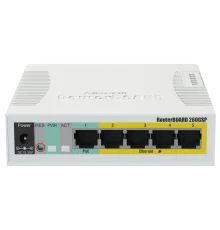 MikroTik RB260GSP (CSS106-1G-4P-1S) PoE Комутатор 5 портів керований