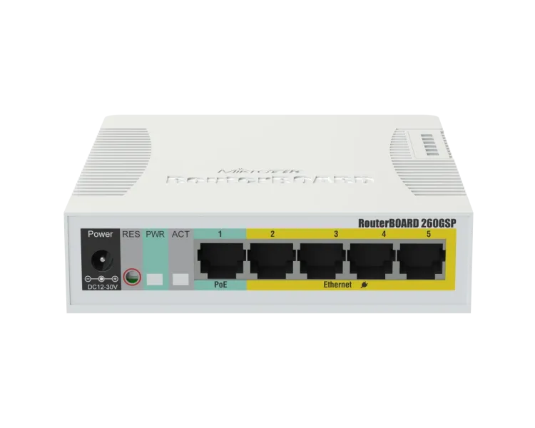 MikroTik RB260GSP (CSS106-1G-4P-1S) PoE Комутатор 5 портів керований