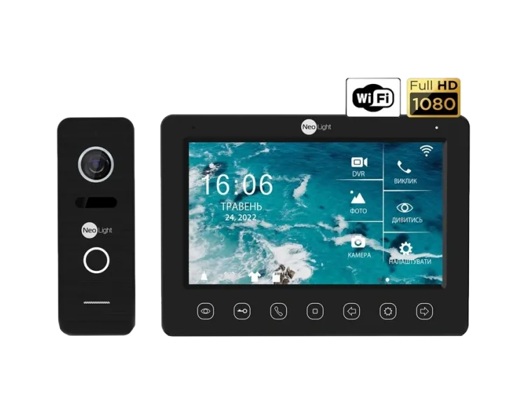 NeoLight NeoKIT HD WF B/Black (KAPPA+ HD WF + PRIME FHD) Комплект відеодомофона