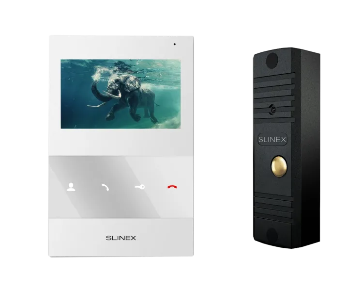 Slinex SQ-04M(White) + ML-16НR(Black) Комплект відеодомофона