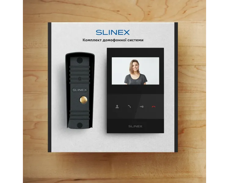 Slinex ML-16HD(Black)+SQ-04M(Black) Комплект відеодомофону