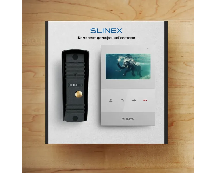 Slinex ML-16HD(Black)+SQ-04M(White) Комплект відеодомофону