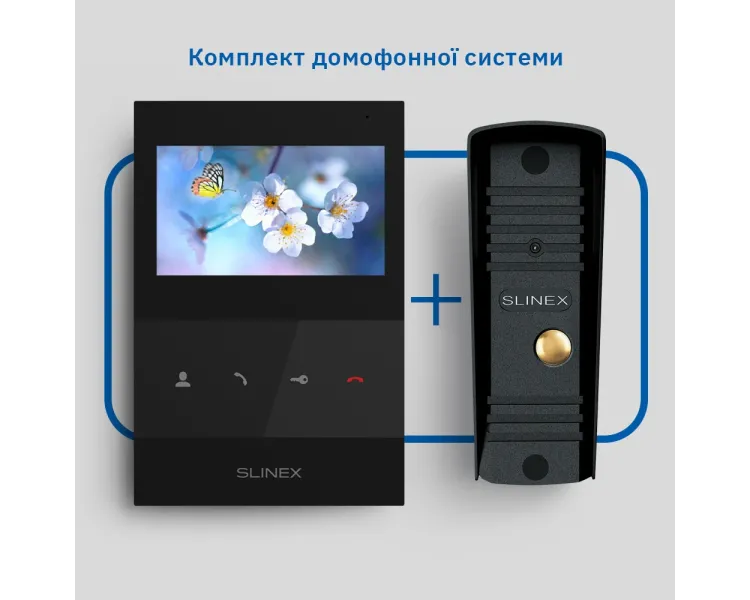 Slinex SQ-04(Black)+ML-16НD(Black) Комплект відеодомофону