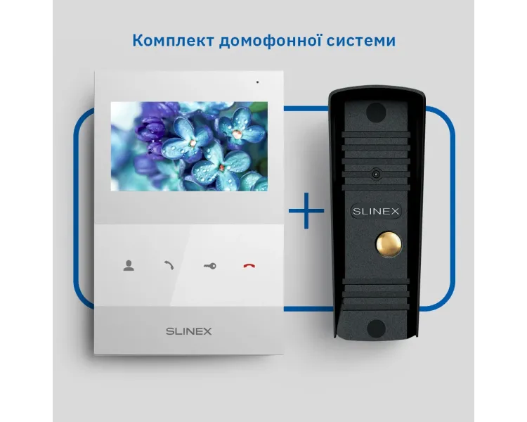 Slinex SQ-04(White)+ML-16НD(Black) Комплект відеодомофону