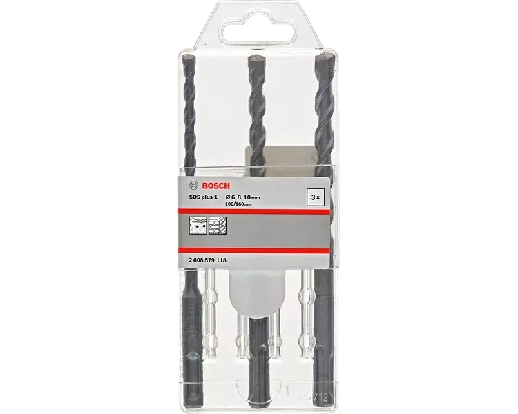 Bosch SDS plus-1 6/8/10x160мм Набір бурів по бетону