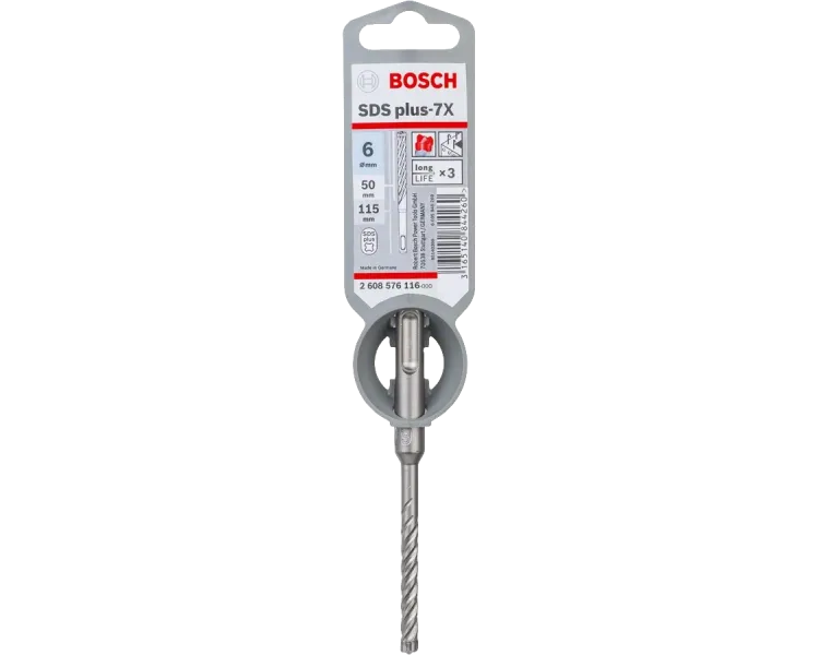 Bosch SDS Plus-7X 6x50x115 мм Бур д/арм.бетону