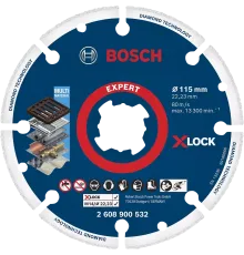 Bosch EXPERT Diamond Metal Wheel X-LOCK, 115 x 22,23 мм Відрізний круг по металу