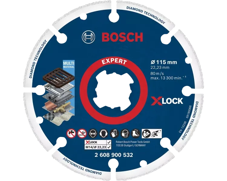 Bosch EXPERT Diamond Metal Wheel X-LOCK, 115 x 22,23 мм Відрізний круг по металу
