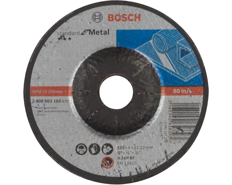 Bosch Standard for Metal 125x6x22.23 мм Обдирний круг для металу
