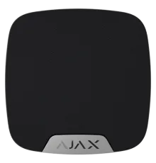 Бездротова внутрішня сирена з клемою для додаткового світлодіода Ajax Superior HomeSiren black Jeweller