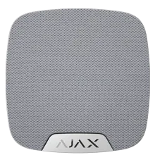 Бездротова внутрішня сирена з клемою для додаткового світлодіода Ajax Superior HomeSiren white Jeweller